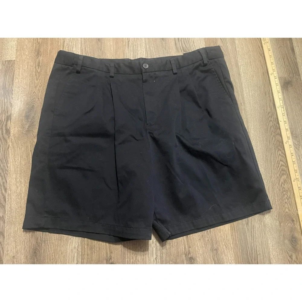Eddie Bauer Short, Men's Size 42, Black, Dress Shorts, Pleated